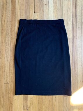 Liz Claiborne Vintage Black Skirt Size S Wool/acrylic Knit Elastic Pull On